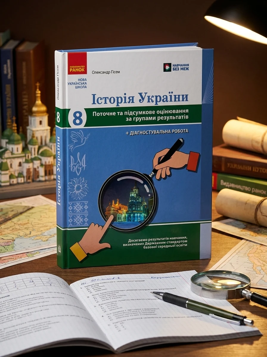 Історія України. 8 клас. Поточне та підсумкове оцінювання за групами результатів + діагностувальна робота — Історія та публіцистика