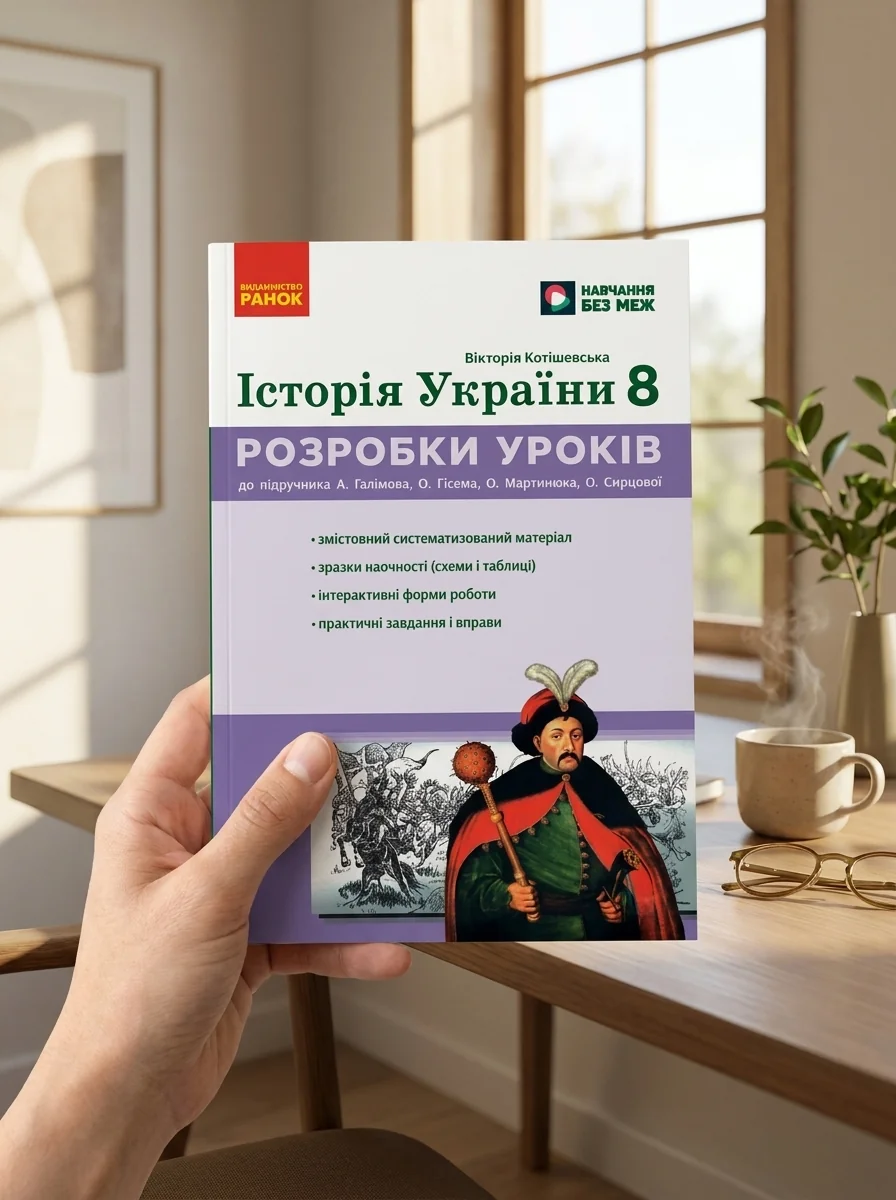 Історія України. 8 клас. Розробки уроків — Котішевська Вікторія, обкладинка