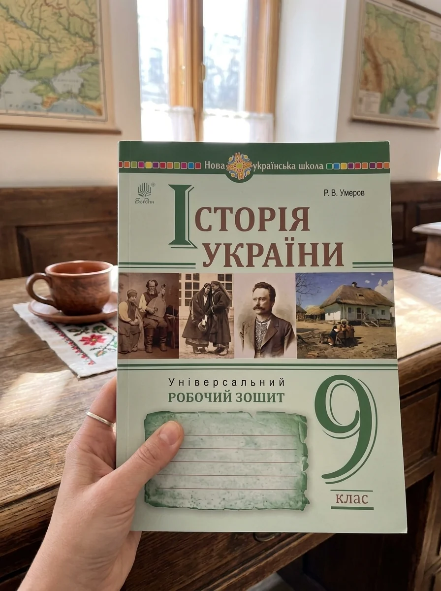 Історія України. 9 клас. Універсальний робочий зошит — Руслан Умєров, обкладинка
