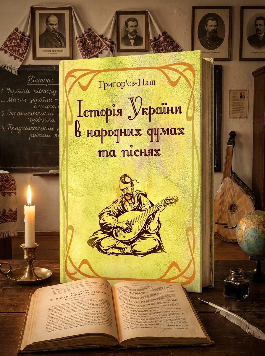 Історія України в народних думах та піснях. Збільшений формат — Григор'єв-Наш, обкладинка