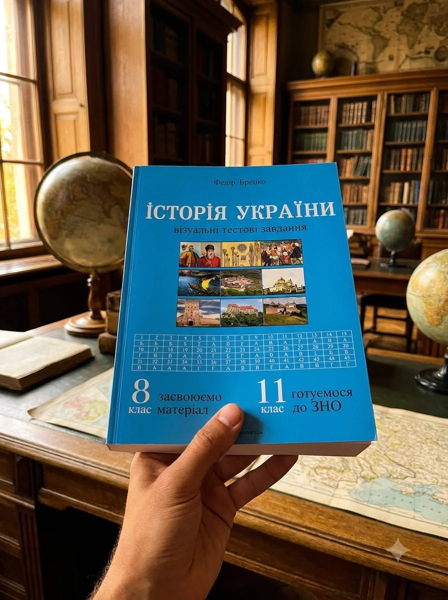 Історія України. Візуальні тестові завдання. 8 клас — Брецко Ф., обкладинка