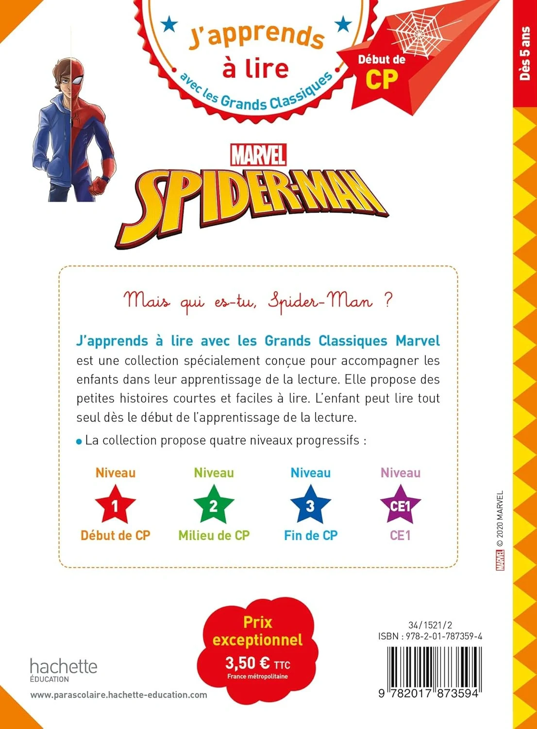 J'apprends a lire avec les grands classiques Disney. Spider-Man (CP 1),