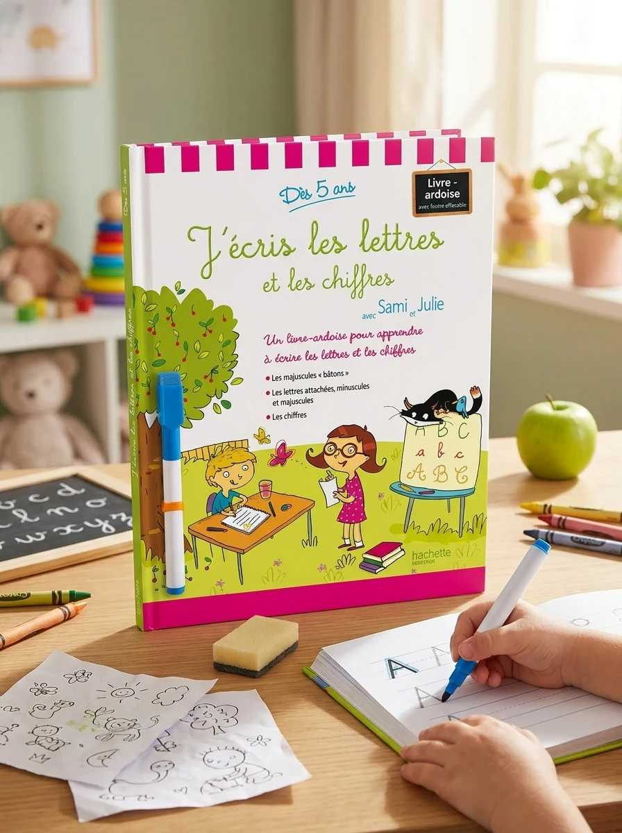 J'ecris les lettres et les chiffres (+ stylo + eponge), обкладинка