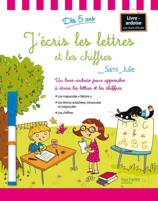 J'ecris les lettres et les chiffres (+ stylo + eponge),
