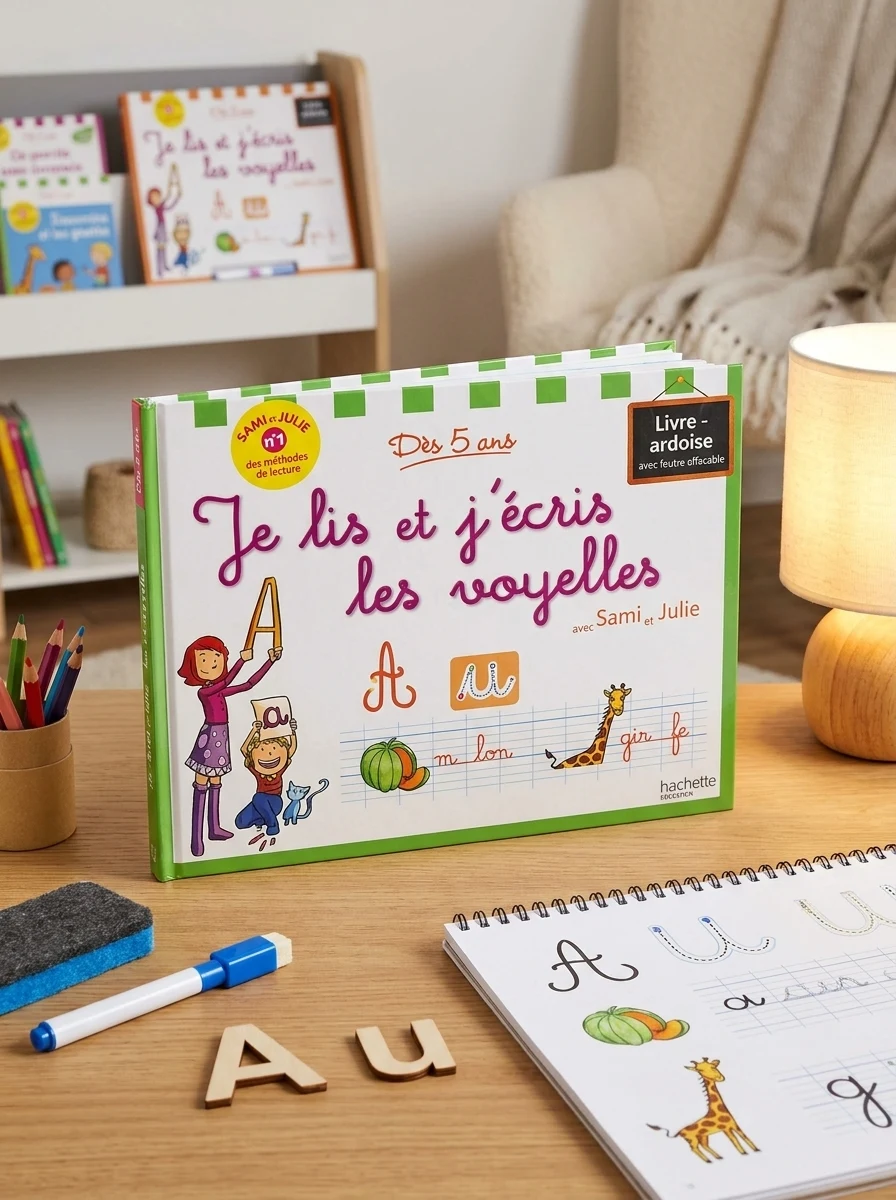 Je lis et j'écris les voyelles avec Sami et Julie — Вивчення мов