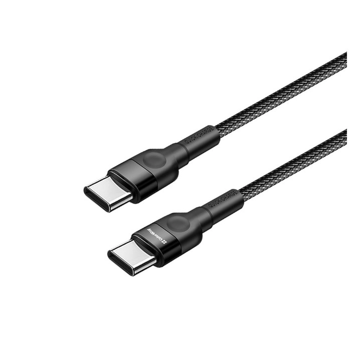 Кабель Colorway Type-C - Type-C (PD Fast Charging 65W) 3.0А 1м чорний (CW-CBPDCC047-BK)