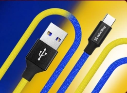 Кабель Colorway USB - Type-C (national) 2.4А 1м синьо-жовтий