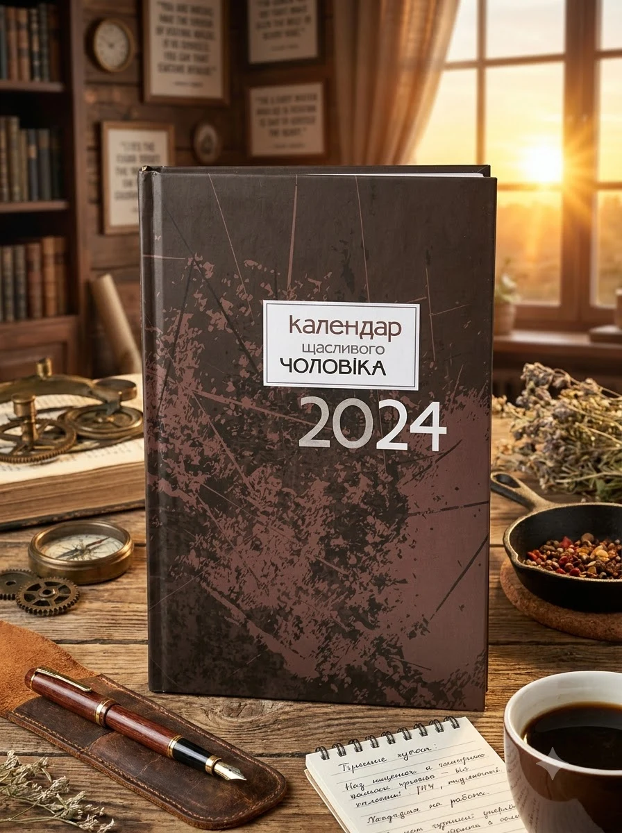 Календар щасливого чоловіка 2024 (Коричневий) — фото 2