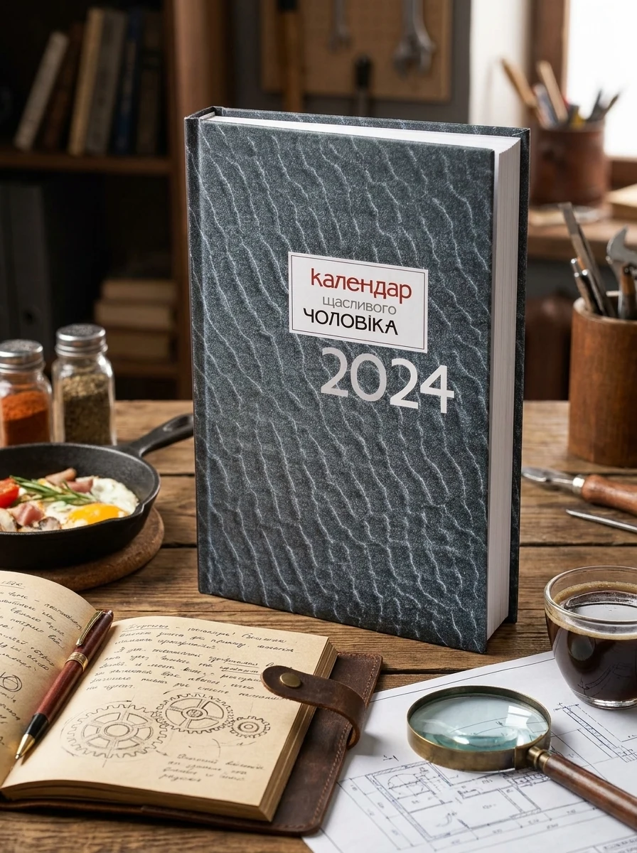 Календар щасливого чоловіка 2024 (Сірий), фото 2