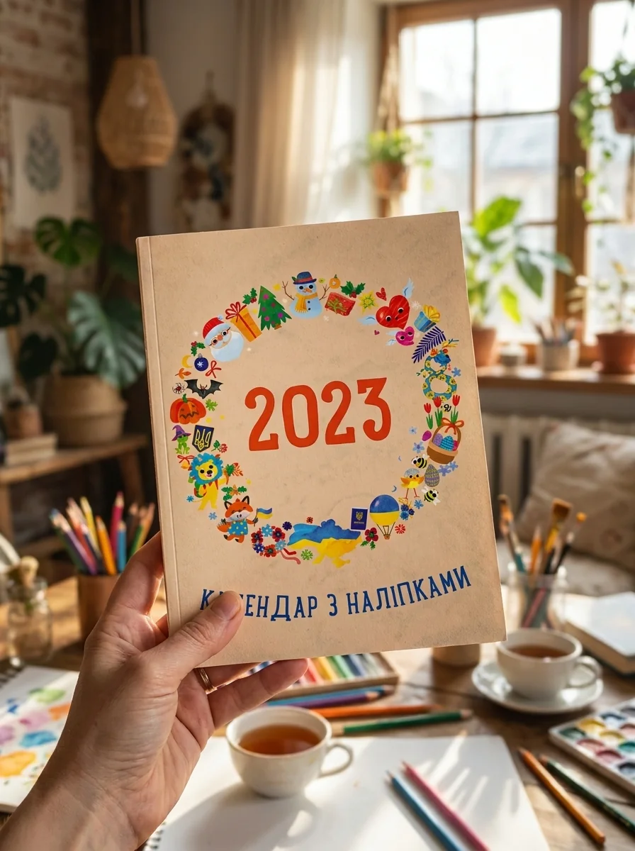 Календар з наліпками 2023, обкладинка