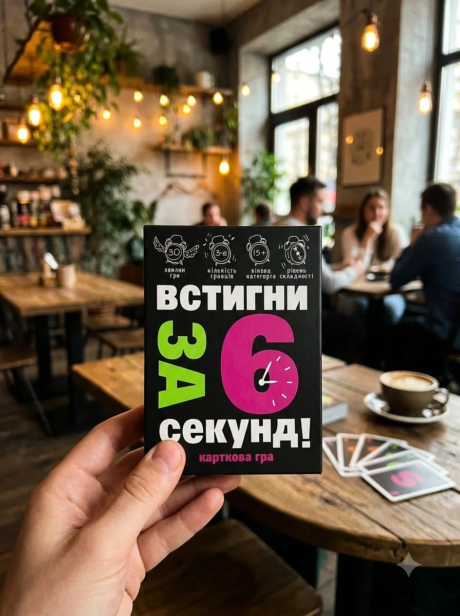 Карткова гра «Встигни за 6 секунд», обкладинка