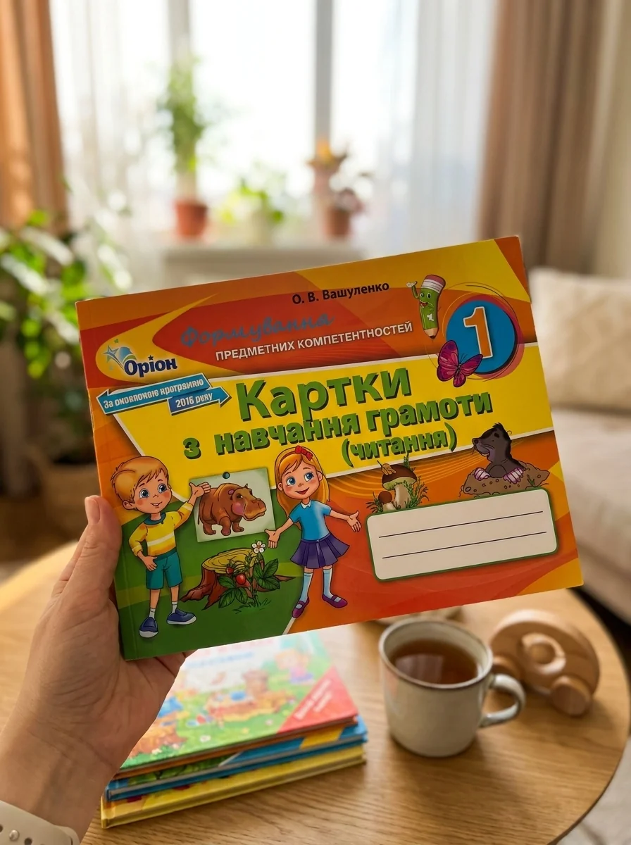 Картки з навчання грамоти. Читання. 1 клас — Оксана Вашуленко, обкладинка