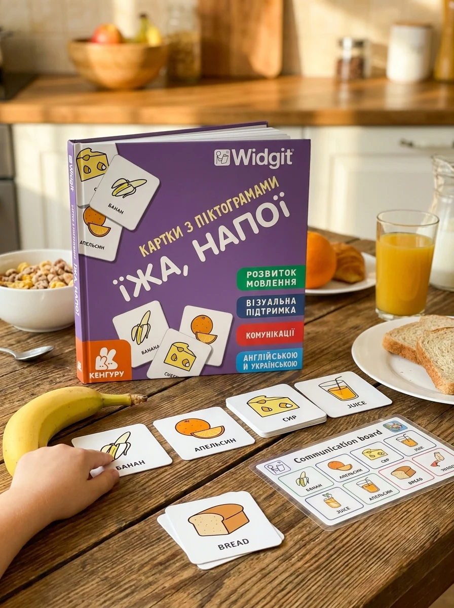 Картки з піктограмами. Їжа