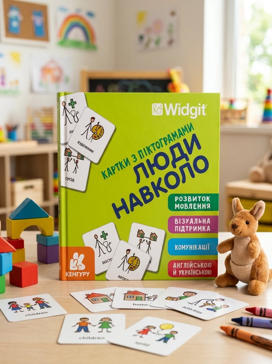 Картки з піктограмами. Люди навколо,