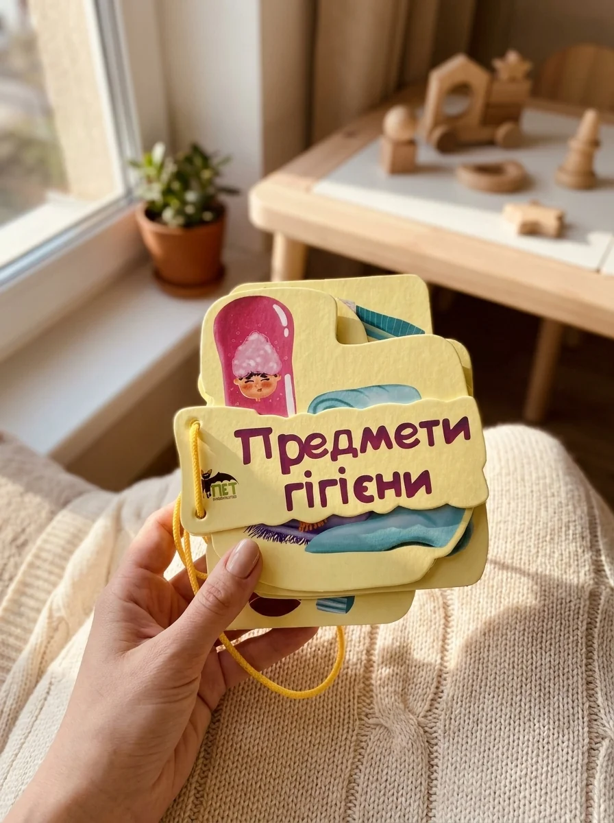 Картонка на шнуровці. Предмети гігієни — Дитяча література