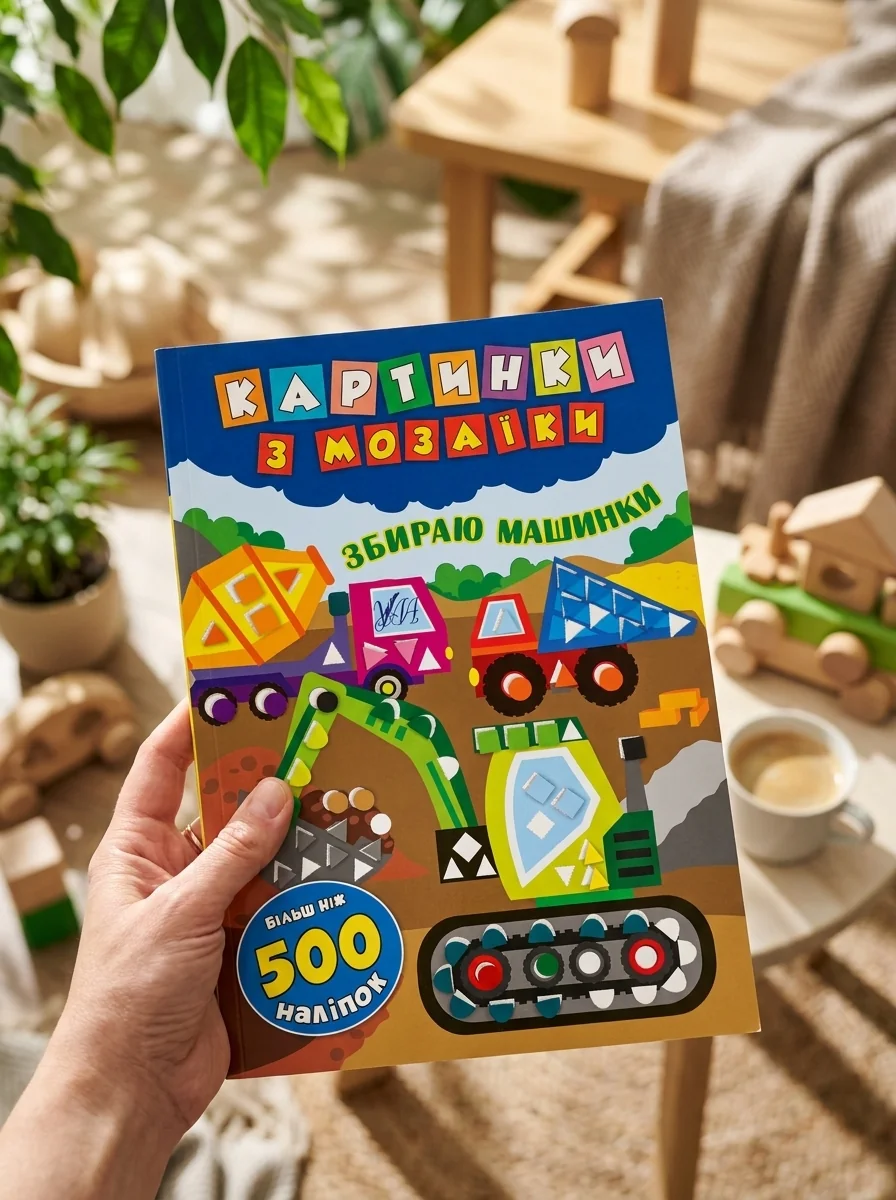 Картинки з мозаїки. Збираю машинки — Книги з наліпками