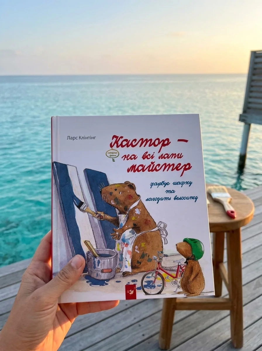 Кастор фарбує шафку та лагодить велосипед — Казки