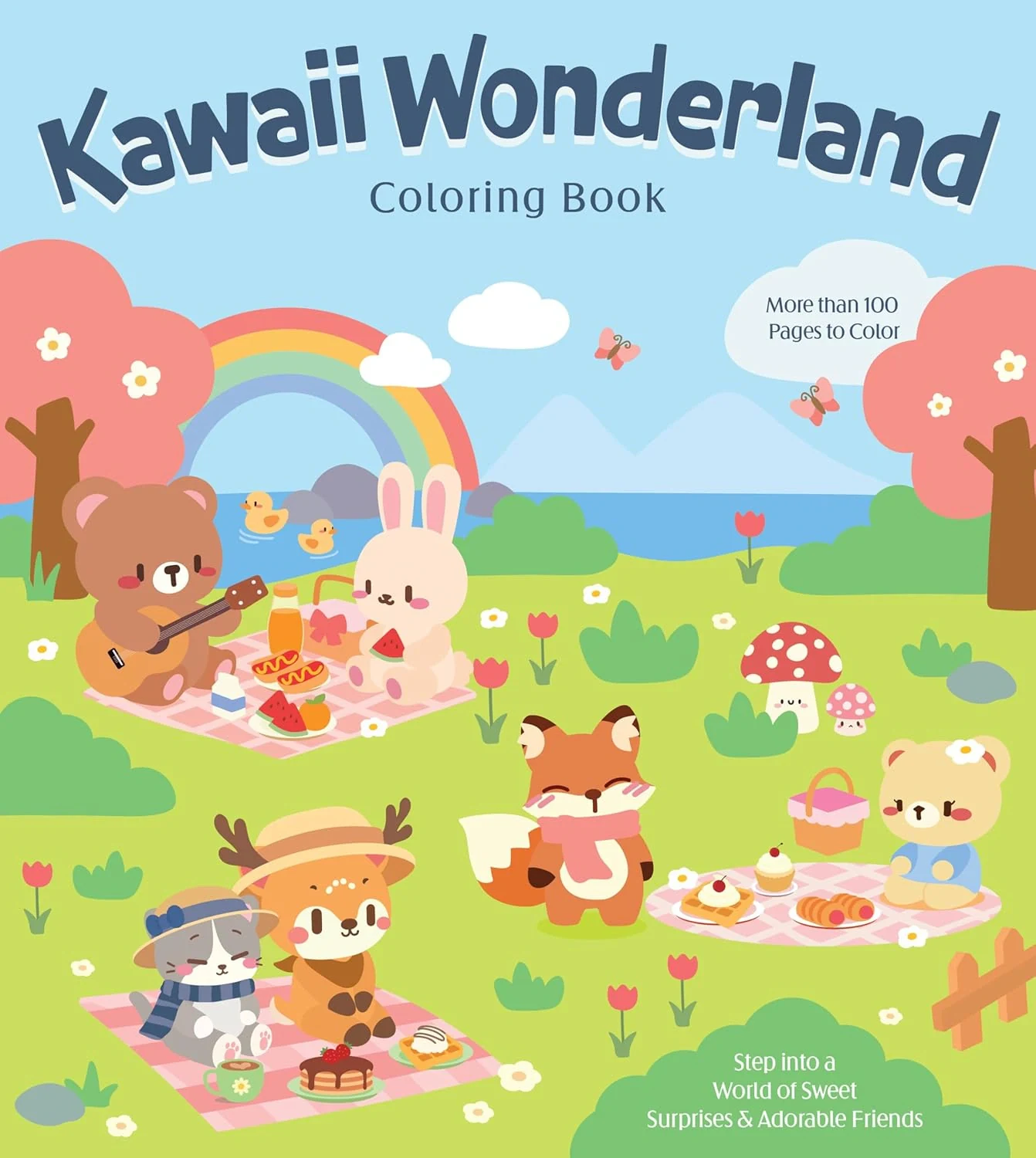 Kawaii Wonderland Coloring Book. Step into a World of Sweet Surprises &amp; Adorable Friends,