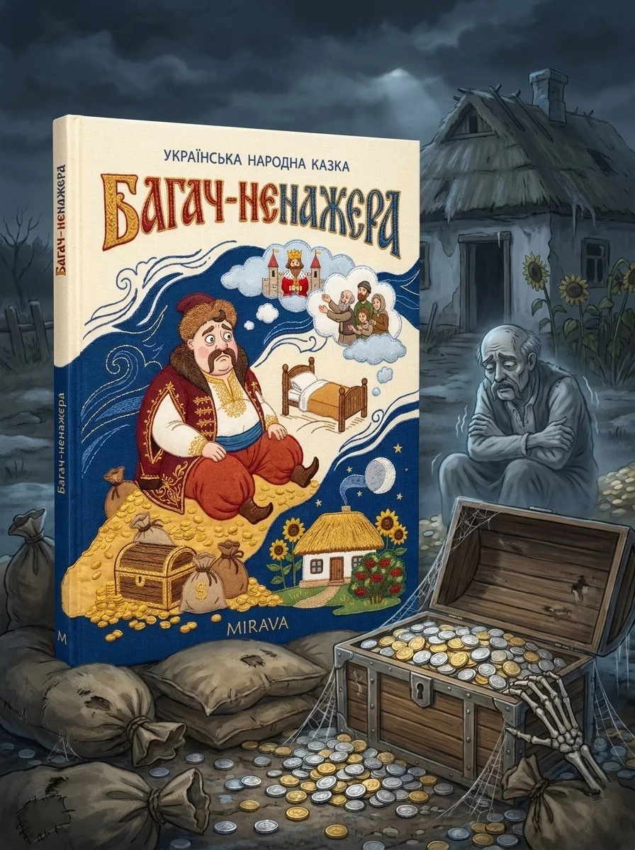 Багач-ненажера — українська народна казка — Народна творчість, обкладинка