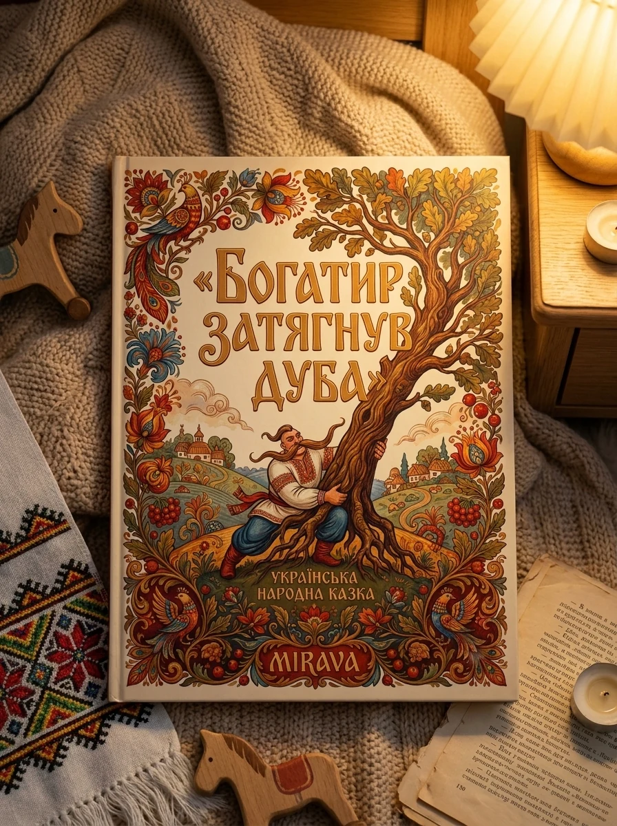Богатир затягнув дуба — українська народна казка — Народна творчість, обкладинка