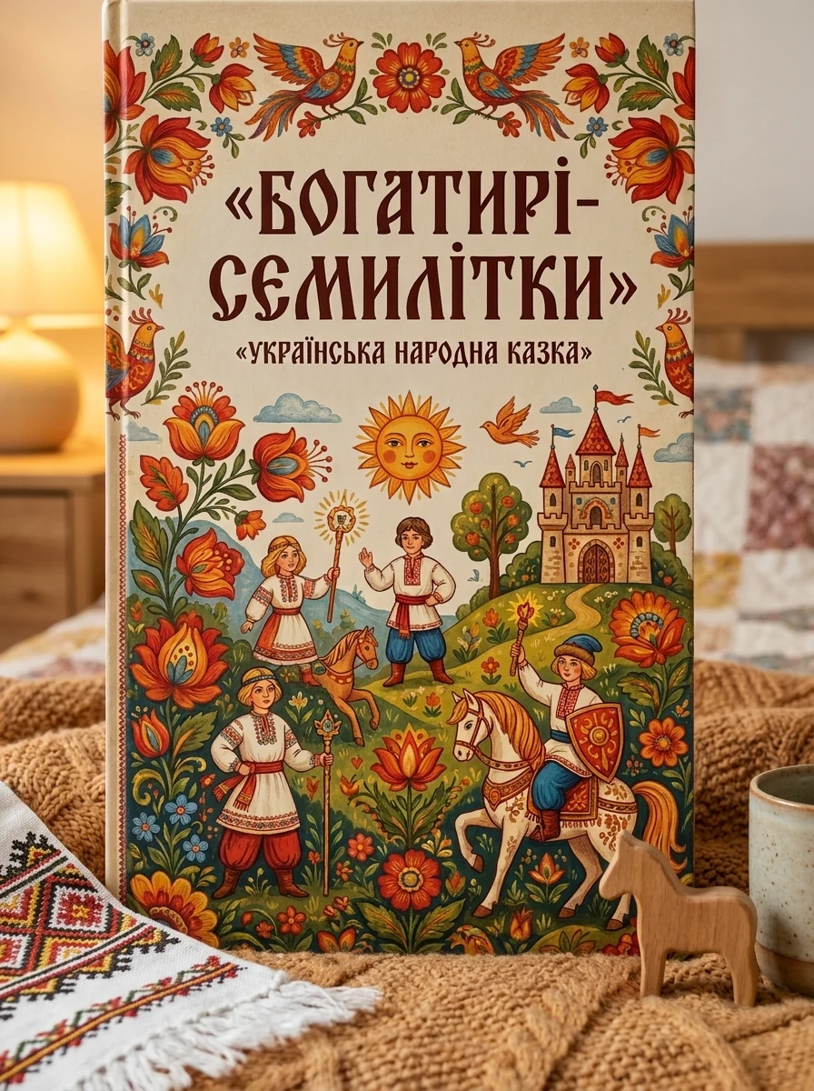 Богатирі-семилітки — українська народна казка — Народна творчість, обкладинка