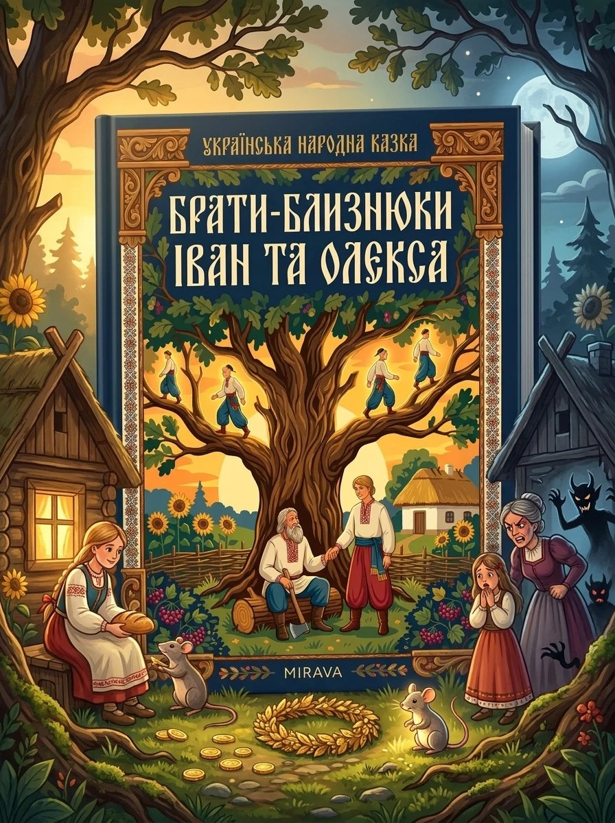 Брати-близнюки Іван і Олекса — українська народна казка — Народна творчість, обкладинка