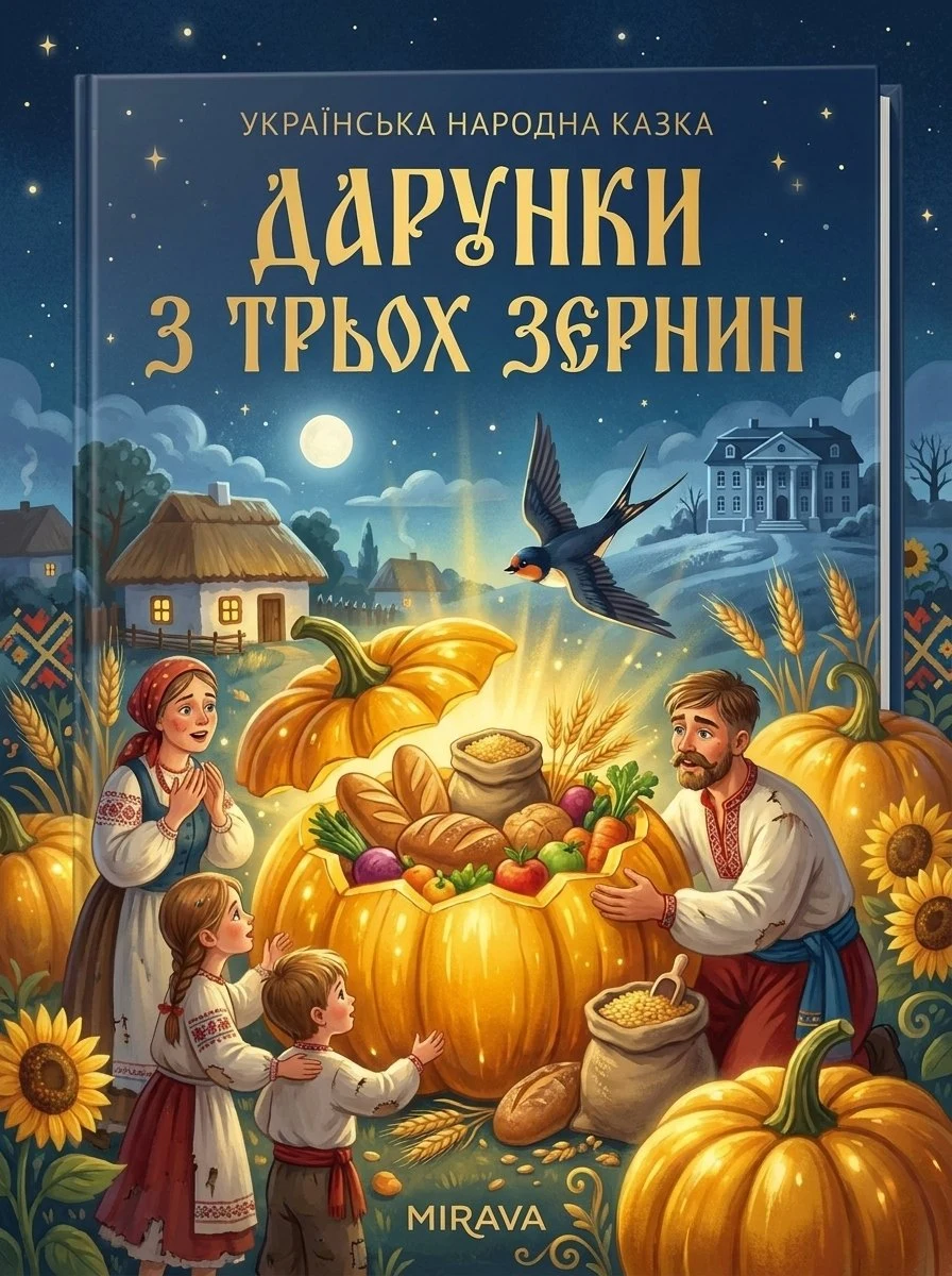 Дарунки з трьох зернин — українська народна казка — Народна творчість, обкладинка