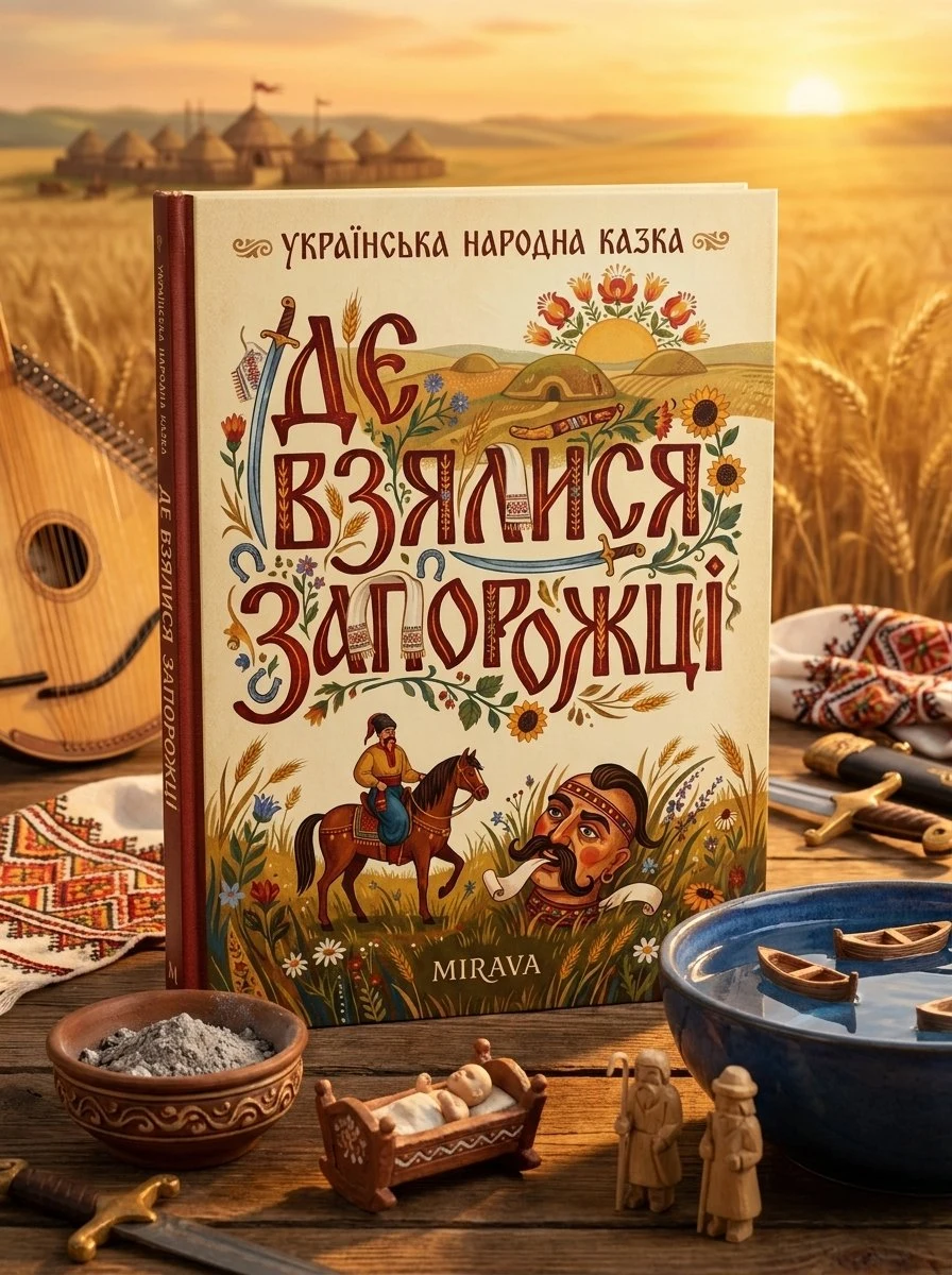 Де взялися запорожці — українська народна казка — Народна творчість, обкладинка
