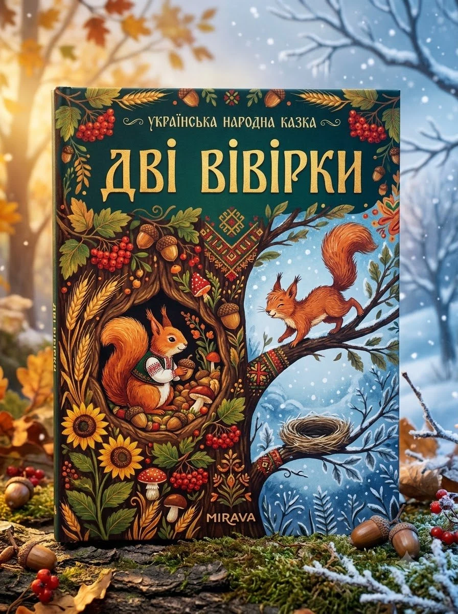 Дві вивірки — українська народна казка — Народна творчість, обкладинка