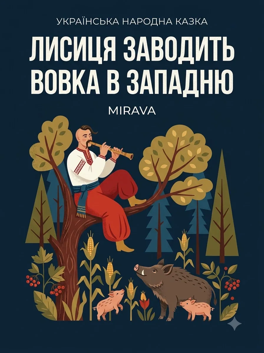 Лисиця заводить вовка в западню