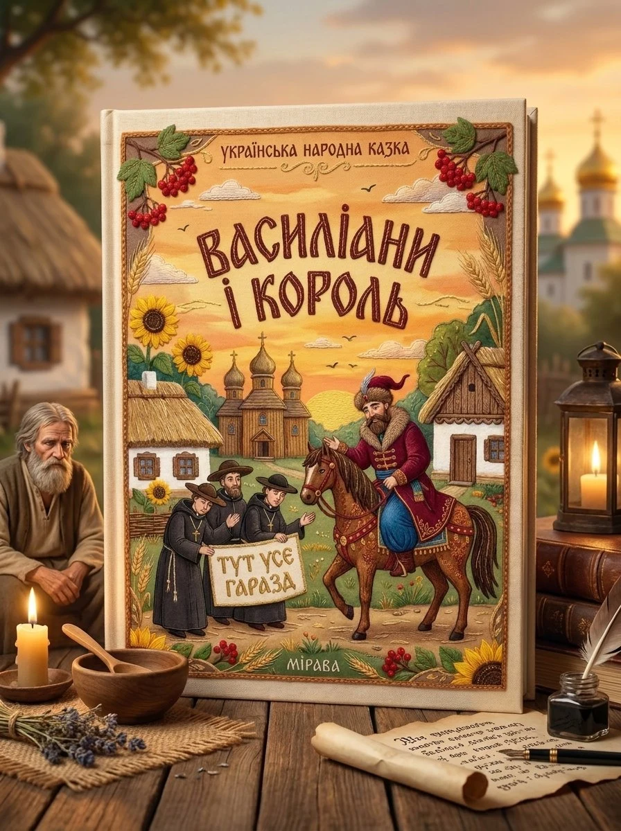 Василіяни і король — українська народна казка — Народна творчість, обкладинка