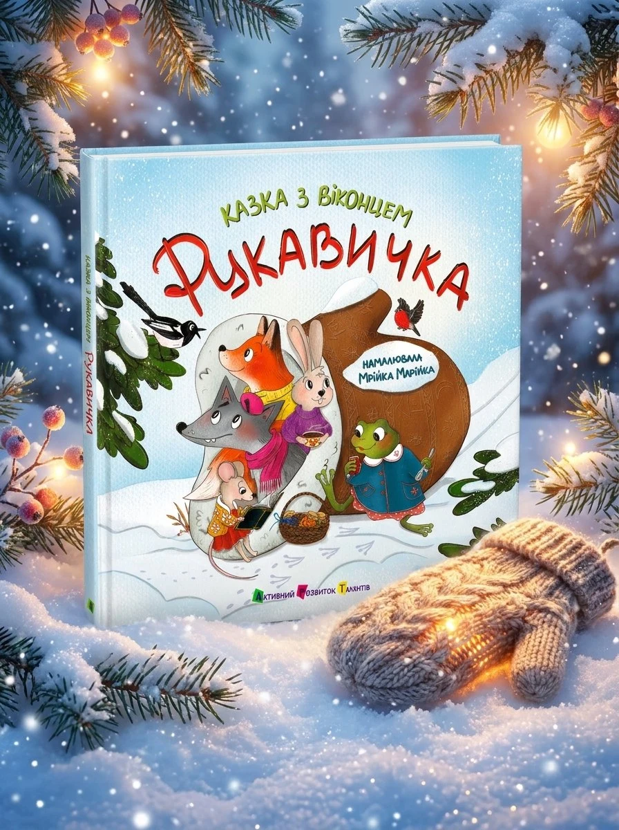 Рукавичка. Казка з віконцем — Катерина Лазірко, обкладинка