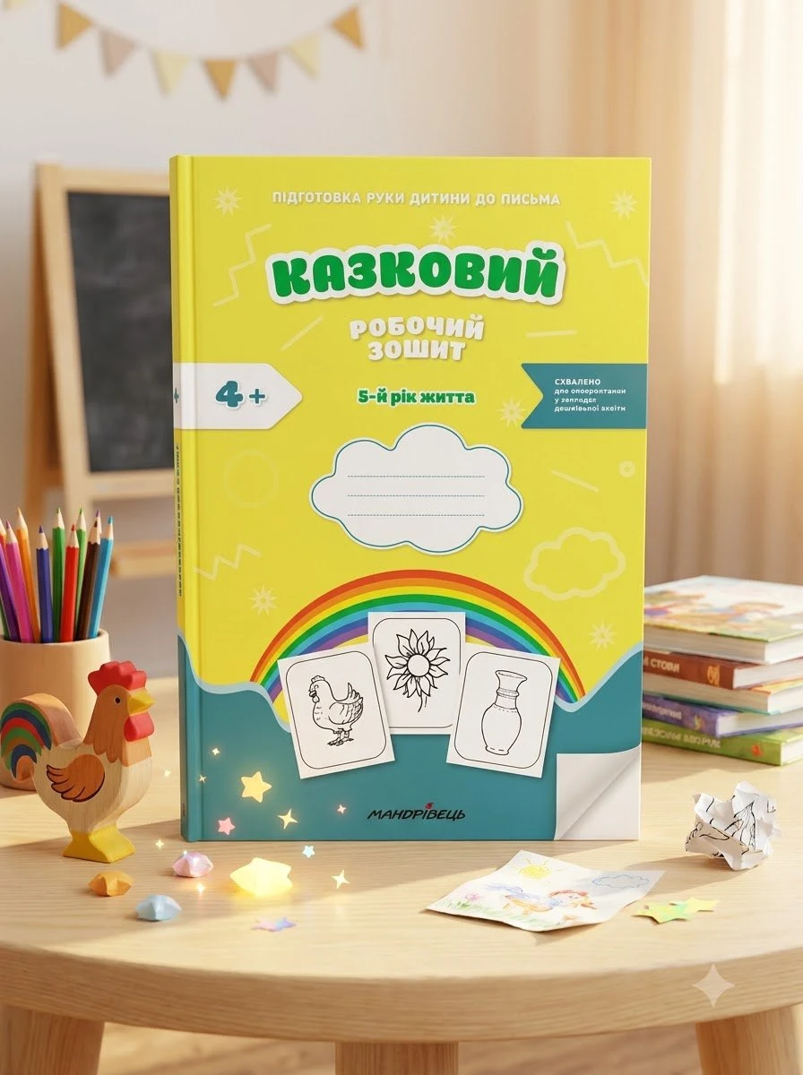 Казковий робочий зошит 5-й рік життя. Посібник для підготовки руки дитини до письма — Любомира Калуська, обкладинка