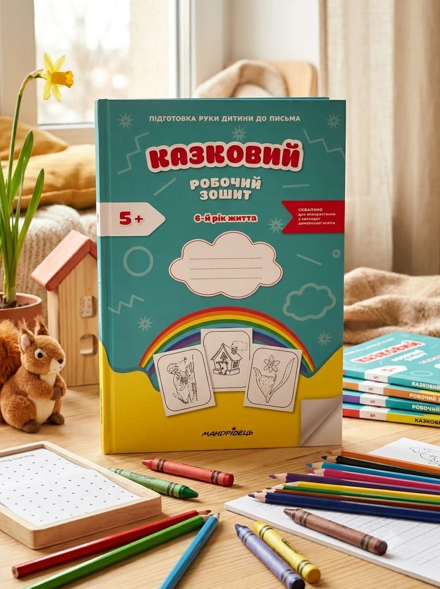 Казковий робочий зошит 6-й рік життя. Посібник для підготовки руки дитини до письма — Любомира Калуська, обкладинка