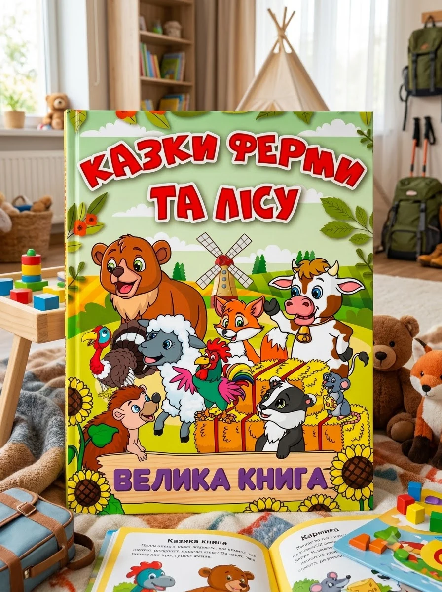 Казки ферми та лісу. Велика книга — Дитячі книги