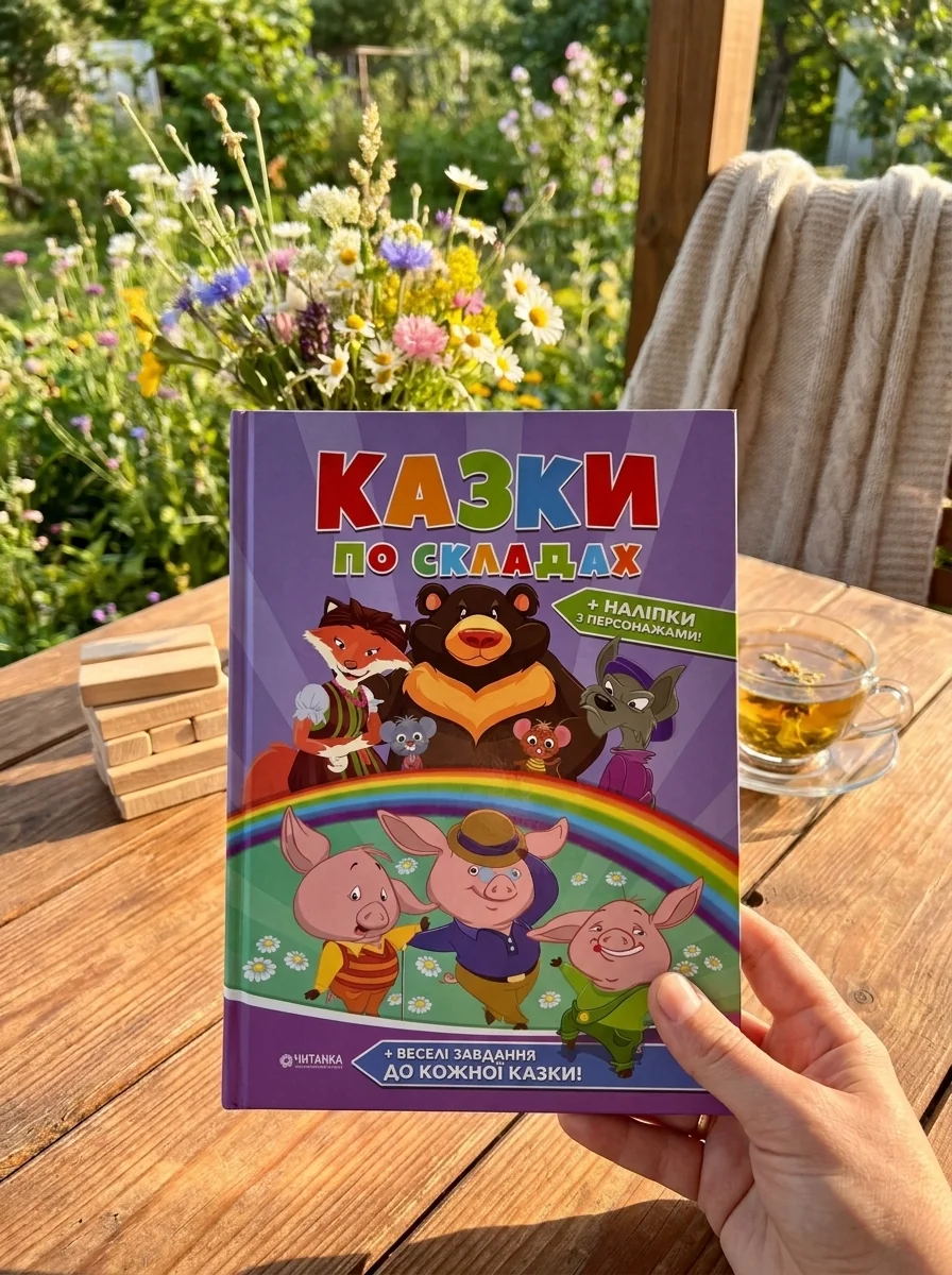 Казки по складах, обкладинка