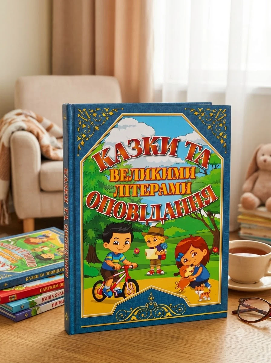Казки та оповідання великими літерами. Синя — Дитячі книги