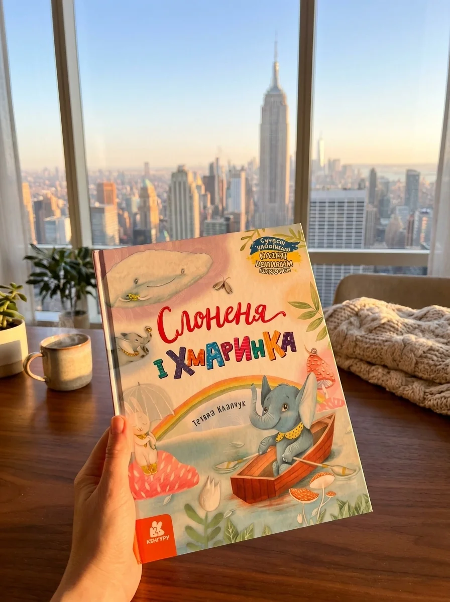 Казки великим шрифтом Слоненя і Хмаринка КН1558004У — Дитяча література