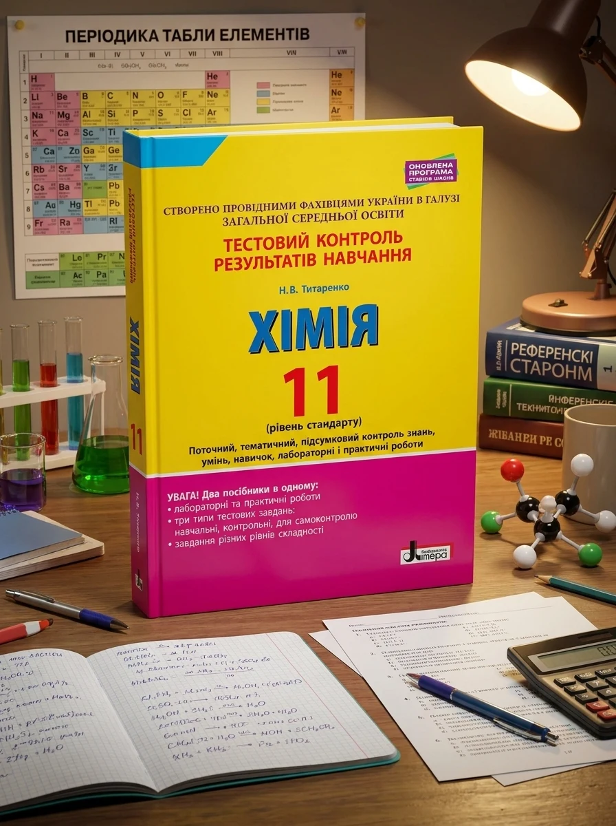 Хімія. 11 клас. Тестовий контроль результатів навчання. Рівень стандарту. — Вивчення мов