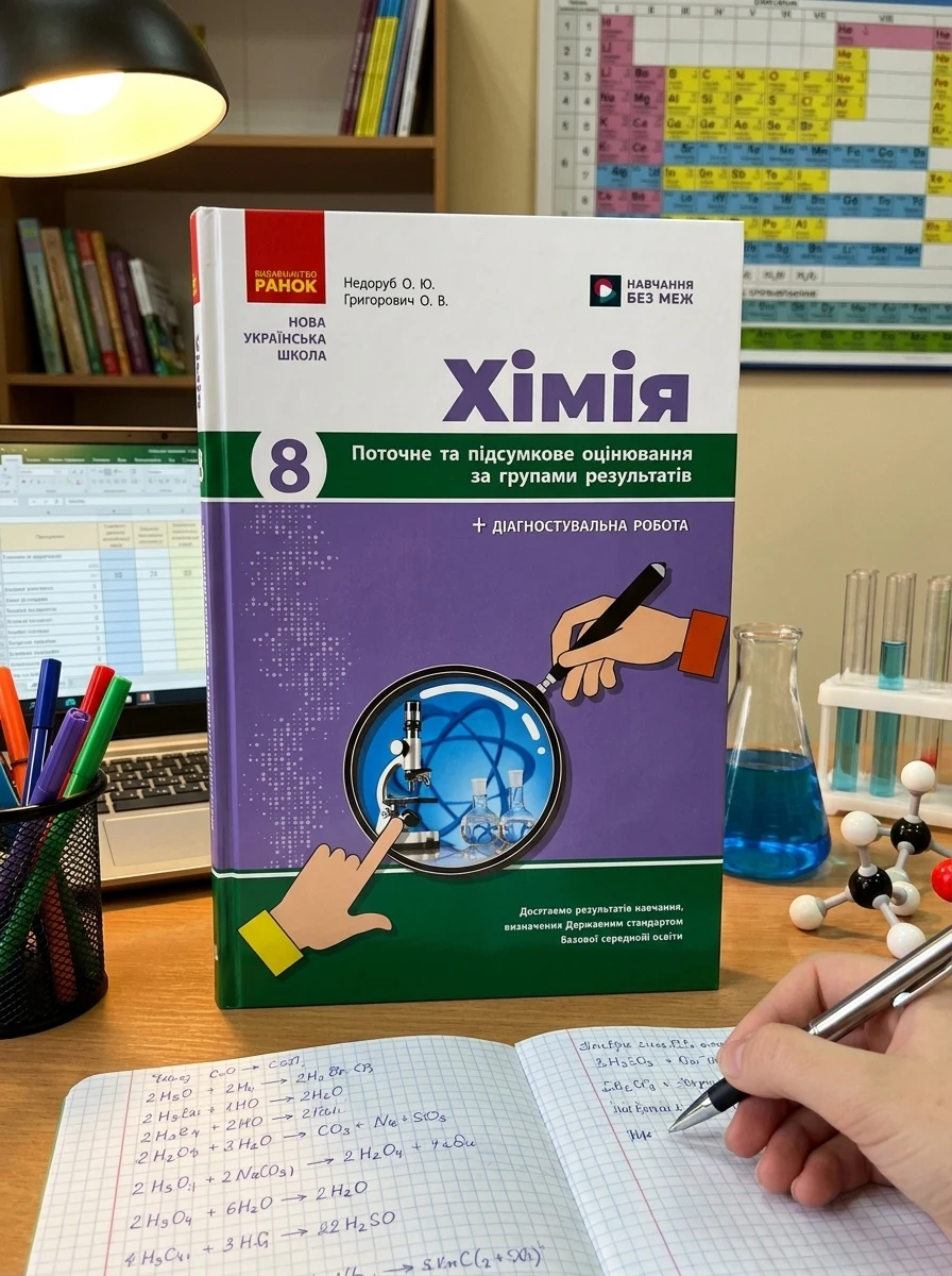 Хімія. 8 клас. Поточне та підсумкове оцінювання за групами результатів — Вивчення мов