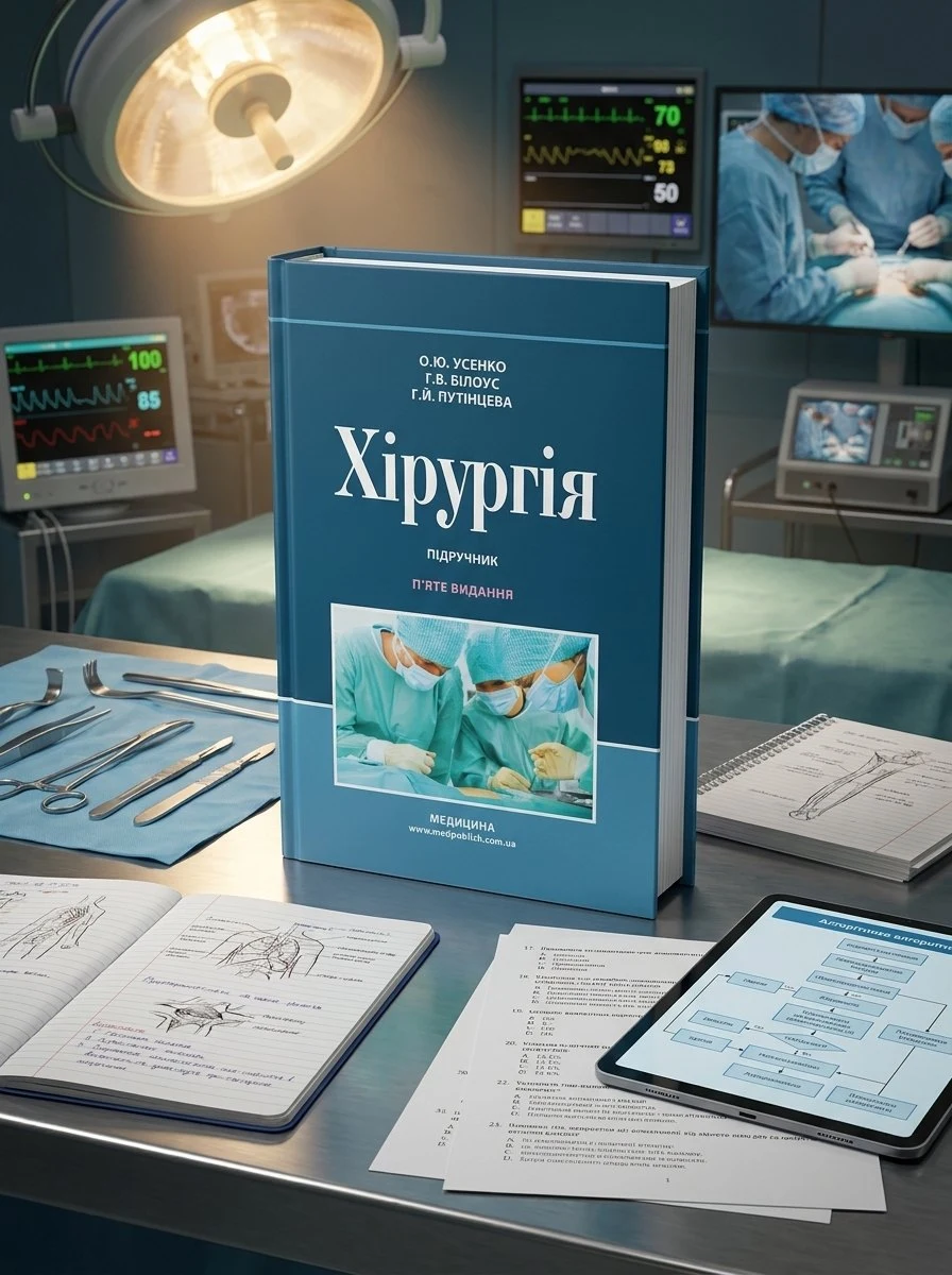 Хірургія: підручник — О.Ю Усенко, обкладинка