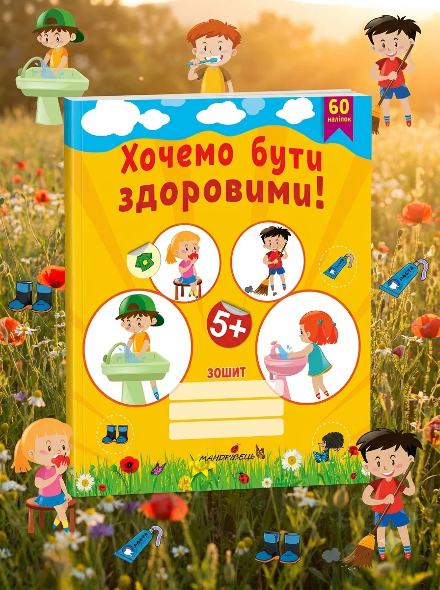 Хочемо бути здоровими! Зошит з основ здоров’я для дошкільнят. 5+