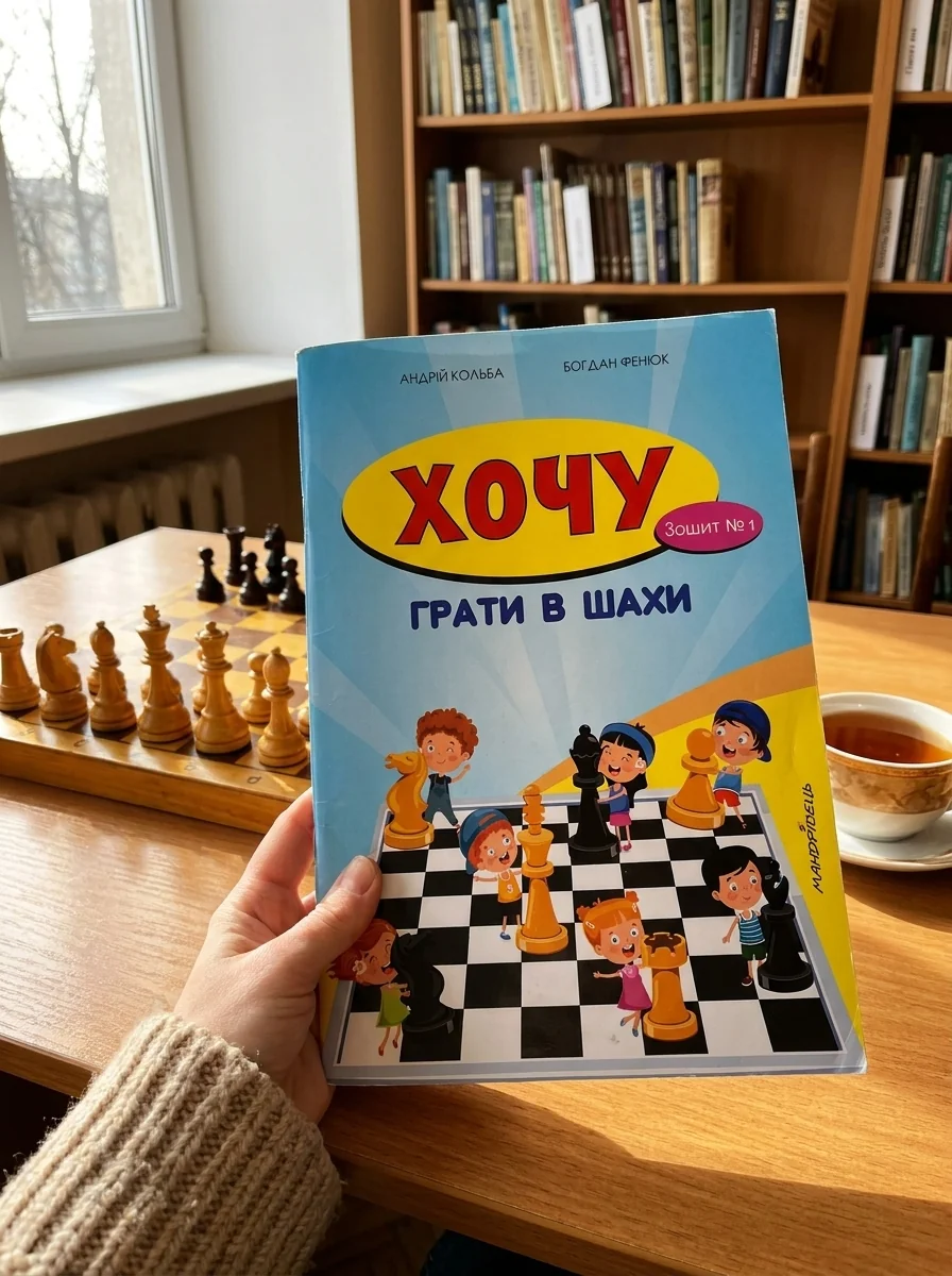 Хочу грати в шахи. Зошит №1 — Андрій Кольба, обкладинка