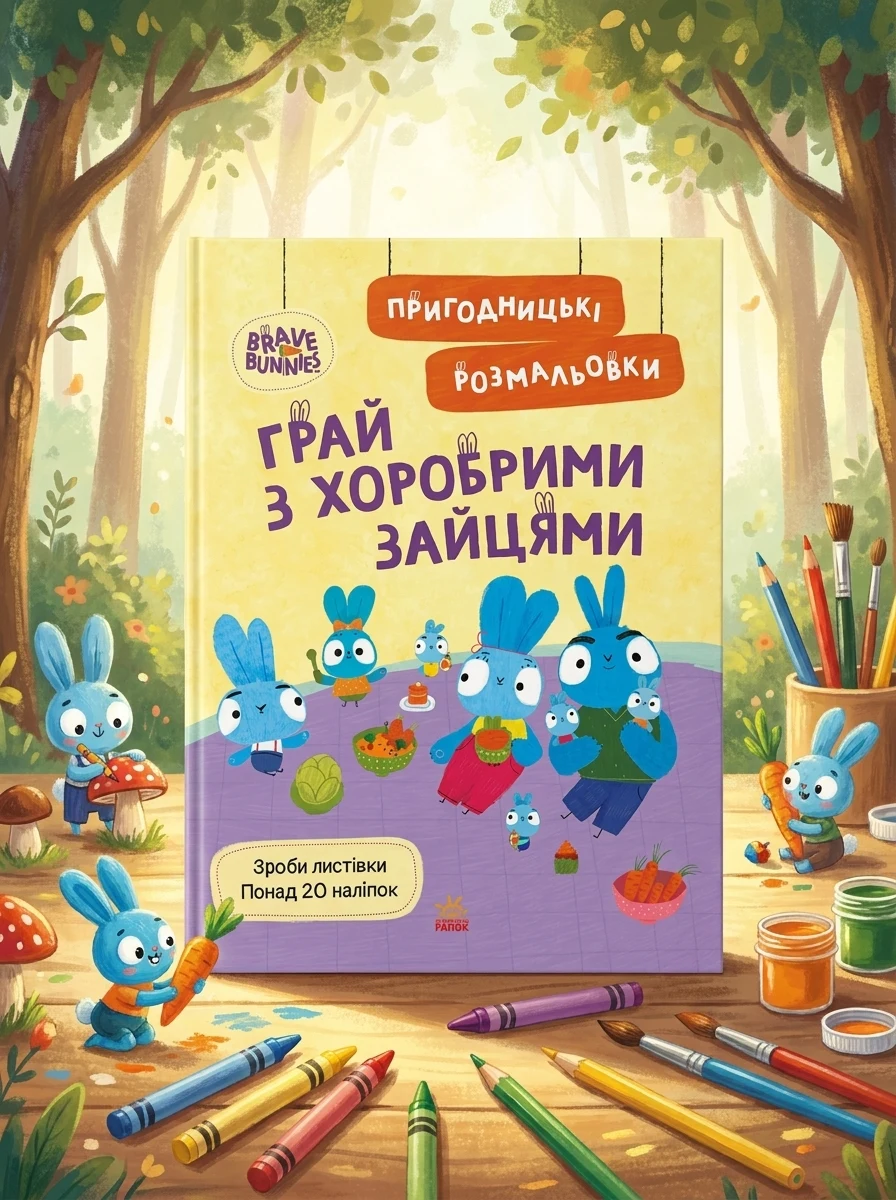 Хоробрі Зайці. Грай з Хоробрими Зайцями. Пригодницькі розмальовки, — Дитяча література