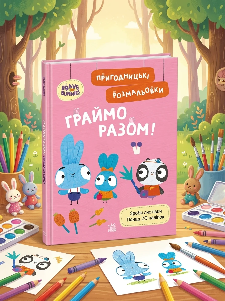Хоробрі Зайці. Граймо разом. Пригодницькі розмальовки, — Дитяча література
