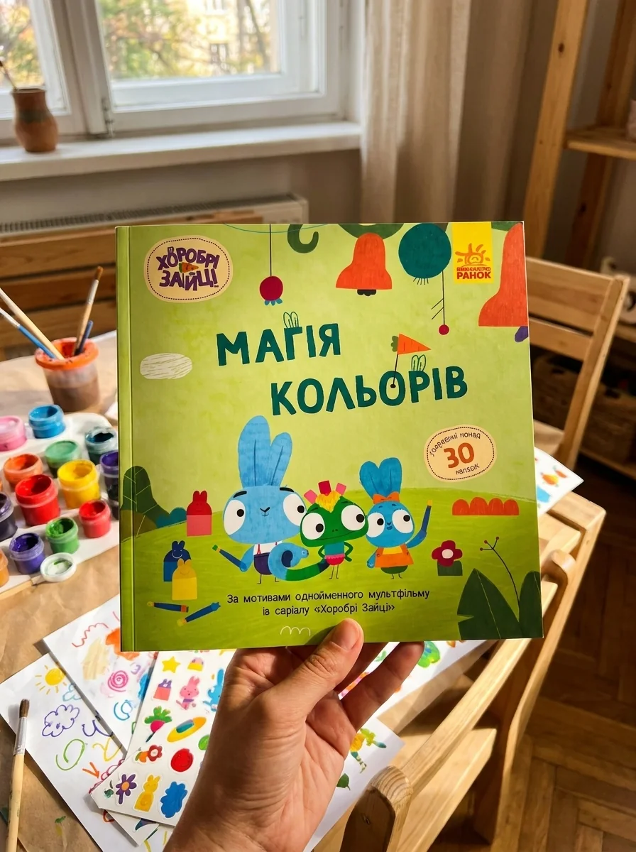 Хоробрі Зайці. Магія кольорів (+ наліпки) — Книги з наліпками