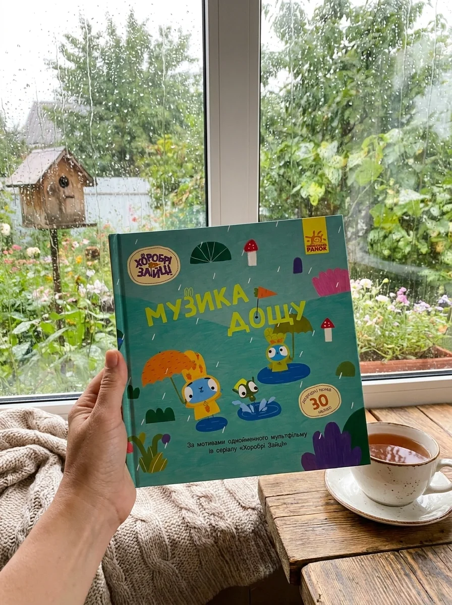 Хоробрі Зайці. Музика дощу (+ наліпки) — Книги з наліпками