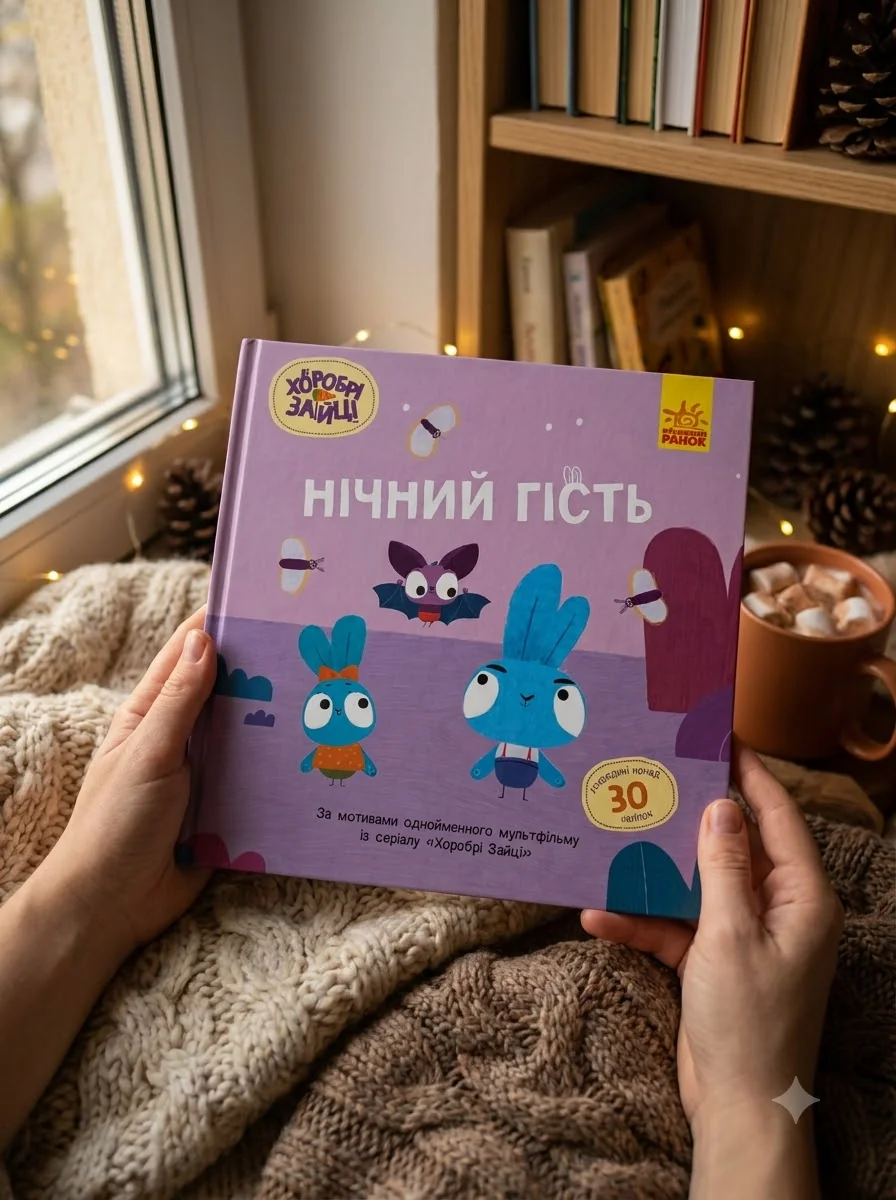 Хоробрі Зайці. Нічний гість (+ наліпки) — Книги з наліпками