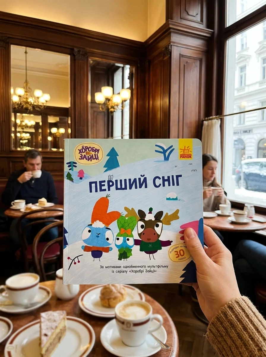 Хоробрі Зайці. Перший сніг (+ наліпки) — Книги з наліпками