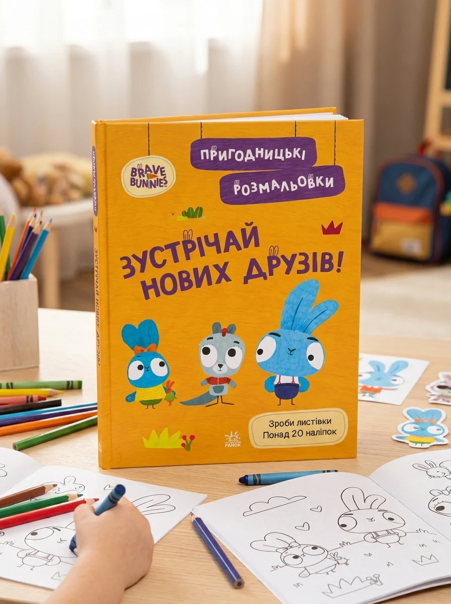 Хоробрі Зайці. Зустрічай нових друзів. Пригодницькі розмальовки, — Дитяча література